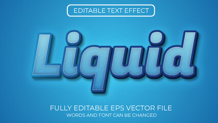Liquid editable text effect headline title