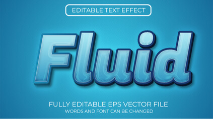 Fluid editable text effect headline title
