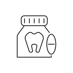 Dental Pills Bottle icon design, isolated on white background, vector illustration