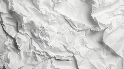 Obraz premium Paper crumpled texture. Clean empty white wrinkled paper background