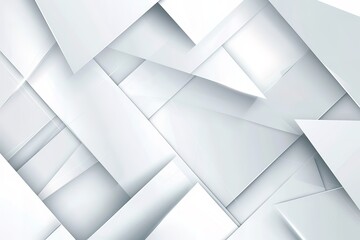 Fototapeta premium Abstract white and grey geometric background