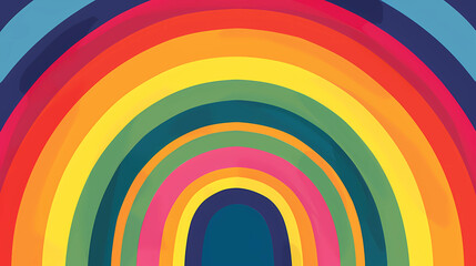 Obraz premium Stylized illustration of a rainbow