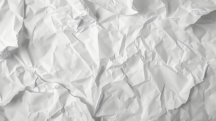 Obraz premium Paper crumpled texture. Clean empty white wrinkled paper background
