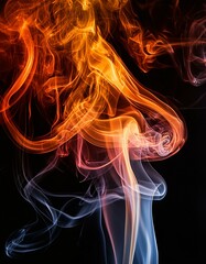 Abstract smoke on black background