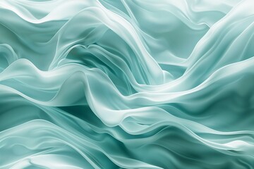 Fototapeta premium Minimalist abstract background with flowing water-like patterns in cool teal hues, perfect for spa and wellness branding, mobile backgrounds, and social media graphics