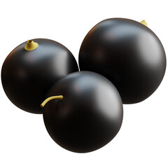 PNG 3D Blackcurrant icon isolated on a white background