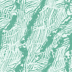 Aegean teal light soft wave linen pattern background. Broken line stripe border effect for rustic coastal marine surface design. 