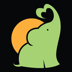 elephant logo design icon vector