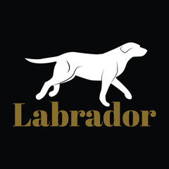 labrador logo design icon vector