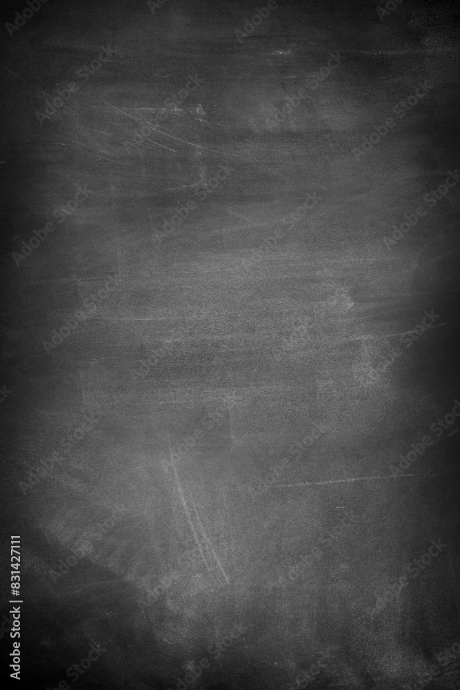 Wall mural Chalk rubbed out on vertical blackboard background