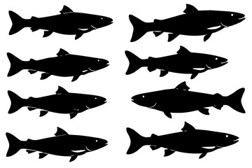 fish silhouette vector illustration