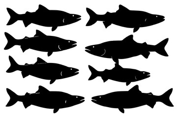 fish silhouette vector illustration