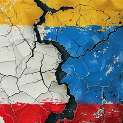 Fractured Nations: Symbolic Depiction of the Ukraine-Russia Conflict