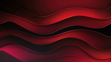 The background has an abstract theme of three-dimensional red and black waves.