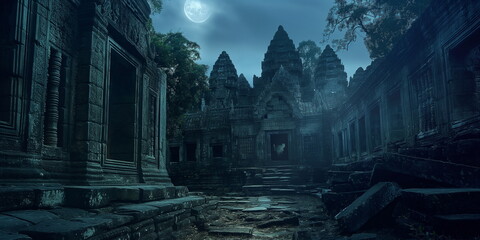 Angkor Thom at night At night Angkor Thom transfor_011