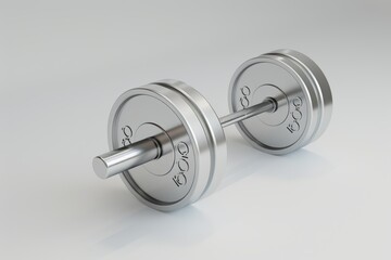 Detailed 3D Illustration of Olympic Weightlifting Barbell with Engraved Plates - Ideal for Fitness Posters, Gym Designs, and Sports Promotions