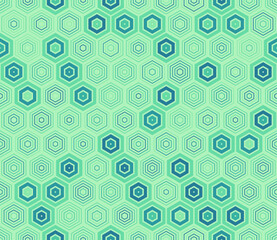 Tileable geometric pattern. Geometric shapes of varied style and color. Hexagonal shapes. Tileable pattern. Seamless background. Charming vector illustration.