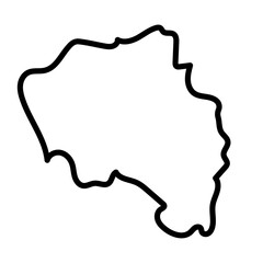 Gôh-Djiboua map vector line illustration