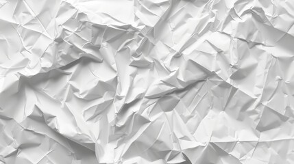 Obraz premium Paper crumpled texture. Clean empty white wrinkled paper background