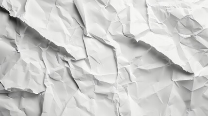 Fototapeta premium Paper crumpled texture. Clean empty white wrinkled paper background