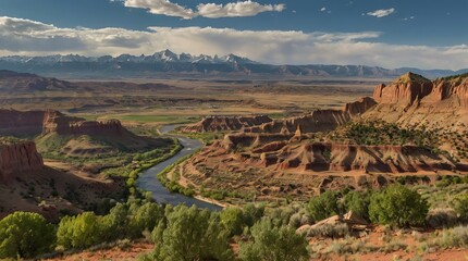 Fototapeta premium The story of Utah is an age-old tale of perseverance and cultural diversity. The state's name pays homage to the ancient Ute tribe, the mountain people. This land is rich in history.