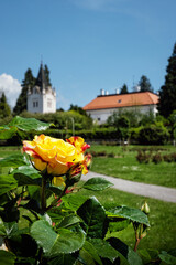 Romantic manor, arboretum Tesarske Mlynany, Slovakia