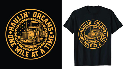 Naklejka premium Truck Lover Gift, Trucker shirts, Trucker t shirts, Truck driver t-shirt ideas, Semi Truck t-shirt designs,