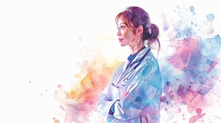 World Patient Safety Day. white background, watercolor style. text Digital illustration 