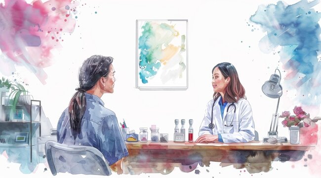 World Patient Safety Day. white background, watercolor style. text Digital illustration