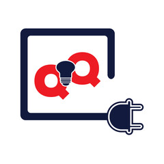 QQ letter special vector logo design