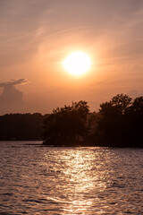 sunset on the river