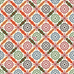 Traditional Bulgarian embroidery vector pattern