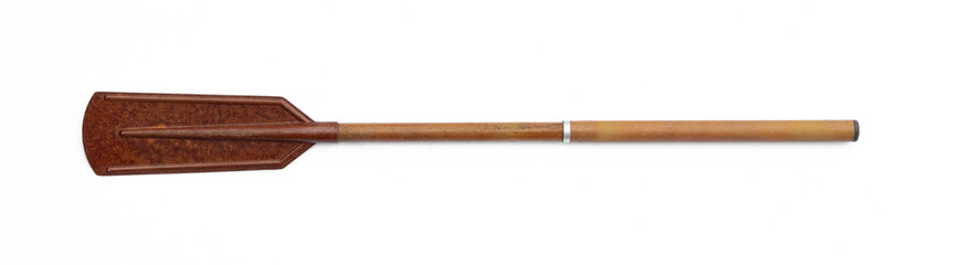 old sports paddle isolated on white background