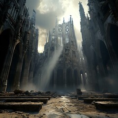 ruin of a gothic cathedral