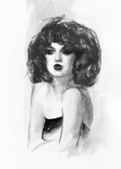 abstract woman portrait. watercolor painting. illustration © Anna Ismagilova