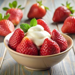Strawberries and cream: a dessert that will turn your ordinary evening into a holiday