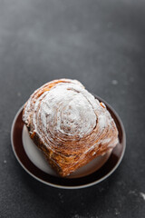 bun brioche sweet puff pastry dessert fresh cooking meal food snack on the table copy space food...