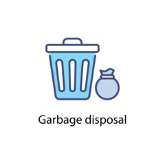 Garbage disposal vector icon