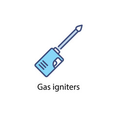 Gas igniters vector icon