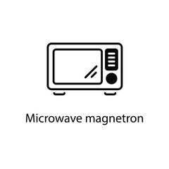 Microwave magnetron vector icon