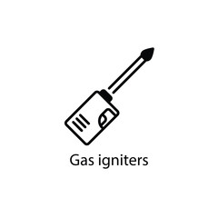 Gas igniters vector icon