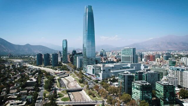 view of downtown city Santiago of Chile