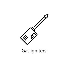 Gas igniters vector icon