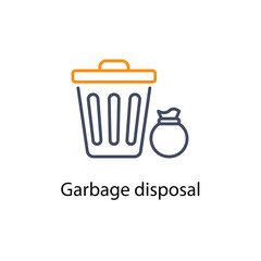 Garbage disposal vector icon
