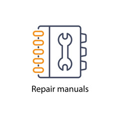Repair manuals vector icon