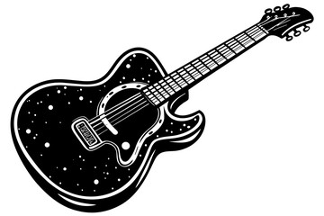 guitar silhouette vector illustration