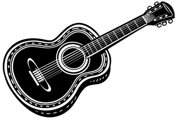 guitar silhouette vector illustration