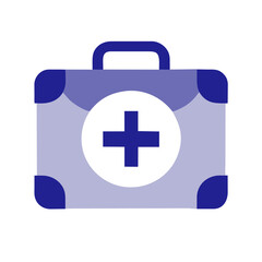 Obraz premium Vector illustration of a first aid kit with medical cross symbol, isolated