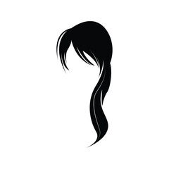 vector icon of modern hairstyles for women