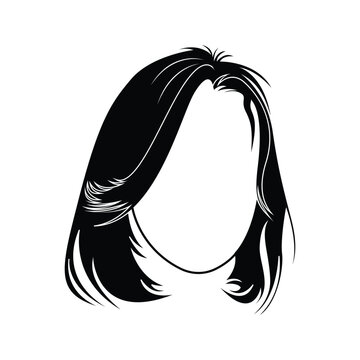 recommend clip art: vector icon of modern hairstyles for women